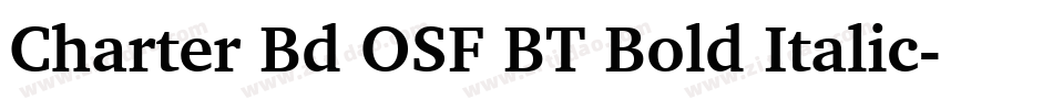 Charter Bd OSF BT Bold Italic字体转换